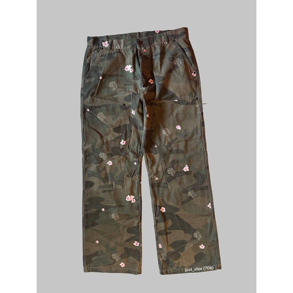 Darc Sport Wolves Blossom Vintage Camo Jeans Pants Men’s Size 34 NWOT